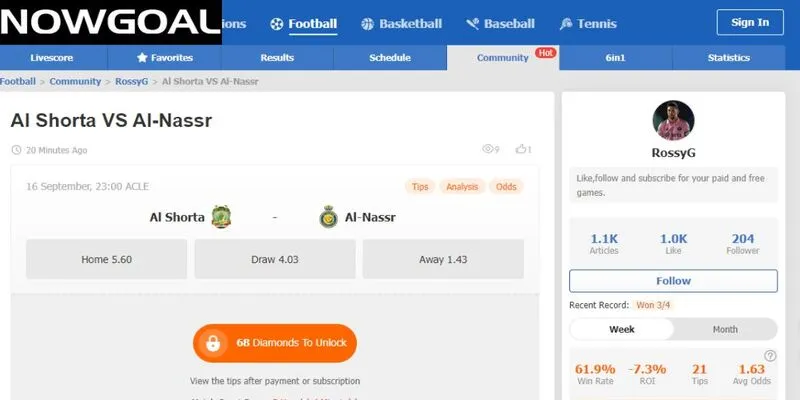 Nowgoal có cho bán tips soi kèo kiếm thêm thu nhập Nowgoal có cho bán tips soi kèo kiếm thêm thu nhập