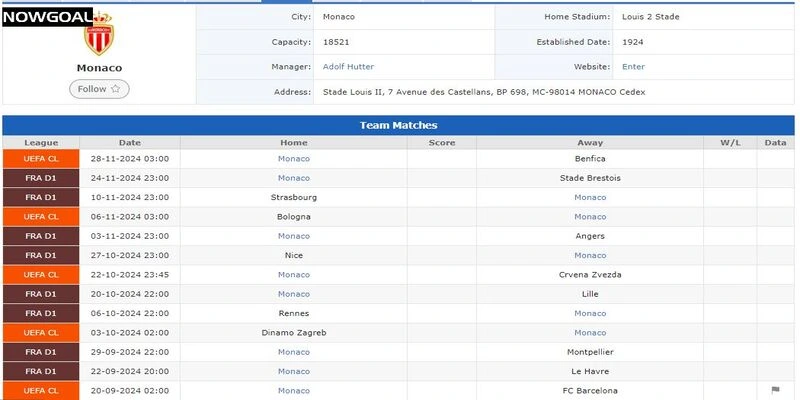 Lịch thi đấu từng đội Lịch thi đấu từng đội
